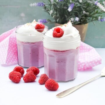 easy vegan raspberry mousse with silken tofu