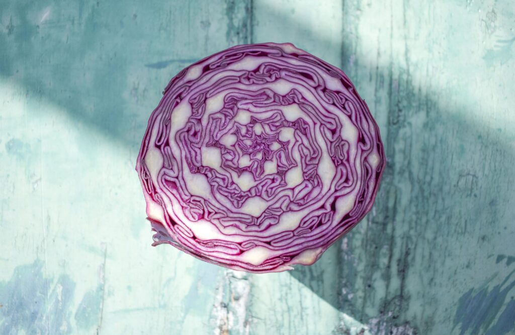 half a red cabbage
